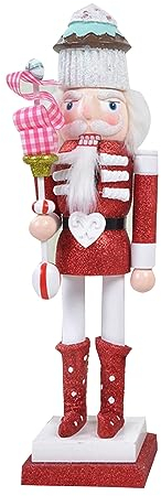 Wilgure Legno Schiaccianoci Pupazzo Dipinto A Mano Figurine Giocattolo Decorazioni di Natale Per La Casa Mensole Tavolo Vacanza Capodanno Schiaccianoci Burattino