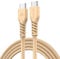 TECHGEAR 1m Câble USB C vers USB C 60 W, Câble tressé de Type C vers C Charge Rapide Compatible avec iPhone 15, iPad Pro, MacBook, Samsung Galaxy S24/S23/A14/A15/A25/A35/A34/A55/A54/A05s/A04s - Gold