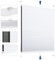Sekey Tenda avvolgibile oscurante a nido d'ape senza fori, 100% oscurante, opaca, fissaggio a morsetto, guida in alluminio, a scelta su entrambi i lati in bianco e grigio, 65 x 130 cm (larghezza x