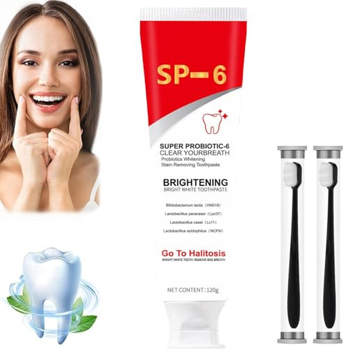 DRWIKEY Probiotics Bright White Zahnpasta, Super Probiotic-6, Frischer Atem, Tiefenreinigungs-Zahnpasta, DRWIKEY Zahnpasta (1 Flasche)