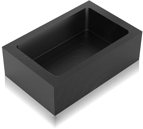 MMasters Premium-Graphit-Barrenform für Metallguss, hochreines Material für Gold, Silber, Aluminium, Kupfer und Messing, hitzebeständig bis 1800 °C, 8 kg