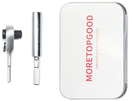 MORETOPGOOD Multi-Tool Bit Driver Extender Set mit 2 in 1 EDC Ratschenschlüssel Schraubendreher für Multitool, kompatibel mit Flachbit-System