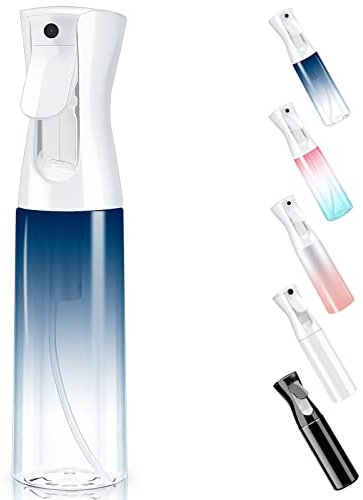 Criveple Sprühflasche, 300ml Sprühflasche Haare Kontinuierliche Ultra Fine Mist, Leeres Wassersprühflasche, Friseur Sprühflaschen für Frisuren, Pflanzen, Putzen (Farbverlauf Blau)
