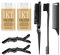 Hair Wax Stick & Slick Back Hair Brush 7pcs Kit, Wax Stick for Smooth Hair Wigs, Non-Greasy Styling for Fly Away and Anti Frizz Set