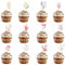 36pcs Flower Cake Topper 12 Style Floral Cupcake Toppers Little Wildflower Babys Shower Cake Decorations Babys in Bloom for Flower Theme Baby Shower Decorations