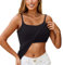 Generic Women's Black Sleeveless Tank Top with Built-in Bra Size S