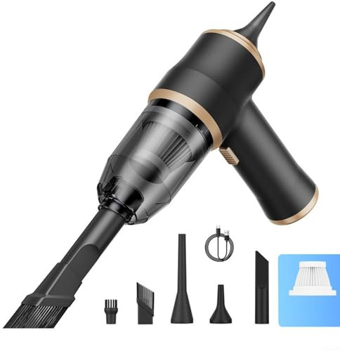 Entgoinggo Handheld Vacuum Cleaner, Portable Car Vacuum Cleaner 15000pa High Power Suction for Vehicle Interior Home Office Cleaning Vacuum(Black)