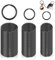 Lot de 60 anneaux de porte-clés, 3 tailles, diamètre : 30 mm, diamètre : 25 mm, diamètre : 20 mm, noirs, plats, pour clés, pendentifs, pendentifs pour animaux de compagnie
