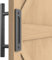 Tirador Puerta Corredera Exterior Interior, 31 cm Tiradores Puertas Correderas Negros Vintage, Manija Puerta Empotrado para Puertas de Garaje, Granero, Cobertizo, Jardín, Armario, con Tornillos