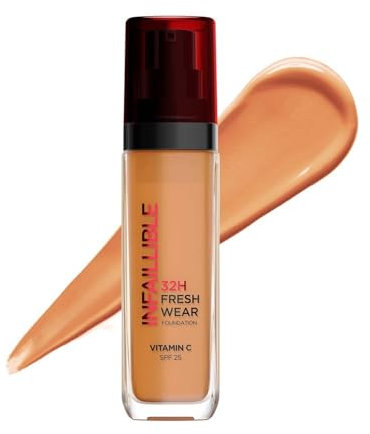 Infallible 32H Fresh Wear Liquid Foundation – 330 Hazelnut, 30ml | Oil-Absorbing, Transferproof, Heatproof, Long-Lasting