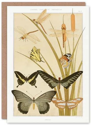 Artery8 Maurice Pillard Verneuil Art Card Butterflies and Dragonflies