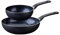 Fackelmann 9431350 Set de 2 woks de 20 et 28 cm, wok tous feux, wok sans PFAS, wok antiadhésif, wok induction, revêtement céramique antiadhésif, poêle de cuisson, Aluminium, Noir, Vert, 20 et 28 cm