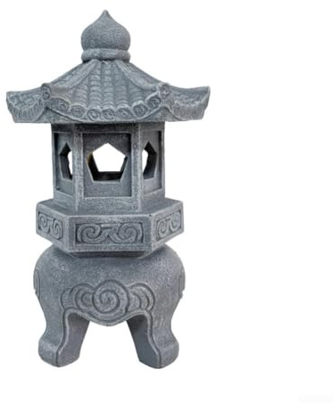 Lanterna a pagoda a energia solare zen per prato, terrazza o cortile, con tecnologia solare autocaricante e design classico a forma di pagoda (luci per camino)