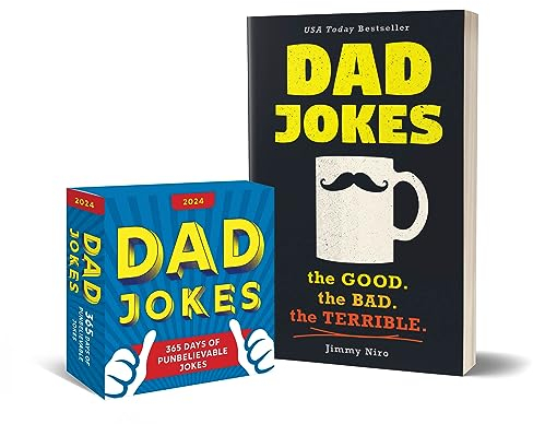 Dad Jokes 2024 Boxed Calendar and Book Gift Set: 950+ Punderful Jokes (Humor Book & Daily Calendar, White Elephant) (World's Best Dad Jokes Collection)