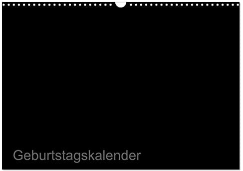 Bastel-Geburtstagskalender schwarz / Geburtstagskalender (Wandkalender 2025 DIN A3 quer), CALVENDO Monatskalender: Der elegante Geburtstagskalender zum Selbst-Gestalten (CALVENDO Hobbys)