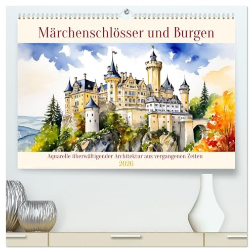 Märchenschlösser und Burgen (hochwertiger Premium Wandkalender 2026 DIN A2 quer), Kunstdruck in Hochglanz: Überwältigende Architektur aus vergangenen Zeiten (CALVENDO Kunst)