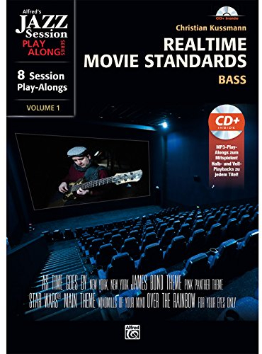 Realtime Movie Standards - Bass: 8 Session Play-alongs von Film-Soundtracks für Bassisten