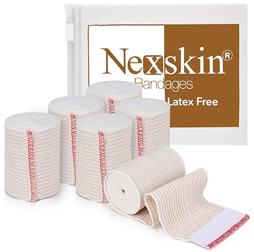 NexSkin Elastische Bandage mit Klettverschluss, 7,6 cm breit, 6 Stück