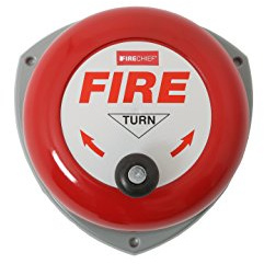 Firechief Rhb Rotary Hand Bell, Red