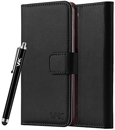 VA For iPhone 6 / 6S Case Luxury Leather Magnetic Flip Wallet Card Holder Stand View Cover (Black)