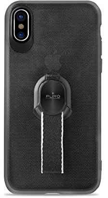 Puro IPCXMAGSTRAPBLK Magnet Strap Schutzhülle für Apple iPhone X Schwarz