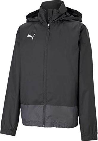 PUMA Jungen teamGOAL 23 Training Rain Jack Regenjacke, Black-Asphalt, 116