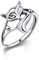 Allgut Damen Ring 925 Sterling Silber Fuchs Ring Verstellbar Fingerring Silber Ring Mädchen Offen Ring