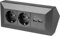 Regleta de 2 enchufes USB, serie C1, antracita