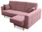 Robin Hilton Ecksofa mit Schlaffunktion Bettkasten 2 Kissen Sofa L-Form Schlafsofa Freistehende Eckcouch Schlafcouch Wohnzimmermöbel Wohnlandschaft Rechts Flamingo