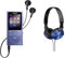 Sony NWE394L.CEW 8 Go Walkman Lecteur MP3 avec Radio FM - Bleu & MDR-ZX310APL Casque Pliable avec Microphone - Bleu