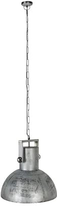 Qazqa Industrie Pendelleuchte, Pendellampe - Samia-sabo - Silber Farbe, 50cm, Ideal als Wohnzimmerlampe