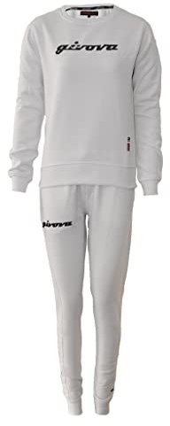 TUTA DONNA 104 G/COLLO CON PAILLETTES IN FELPA BIANCO/NERO Tg. M