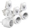 revolt Dämmerungs-Steckdose: 4er Pack Steckdose mit PIR-Bewegungs- und Licht-Sensor (mit PIR Bewegungsmelder, Steckdosenadapter Bewegungsmelder, Zeitschaltuhr)