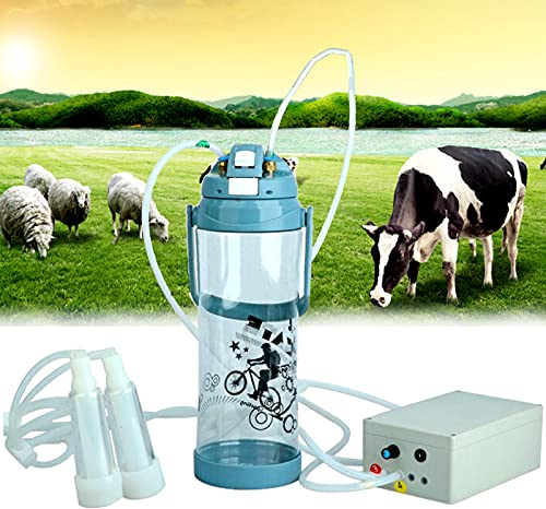 DBMGB Elektrische Melkmaschine 3L, Ziegenmelkmaschine mit Pulsator Vakuumpumpe, Tragbares Kuhmelkmaschine, Haushaltsmelkset Für Ziegen und Kühe