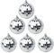 Suaywo 6 Stück 6CM Silber Discokugel Spiegelkugel Christbaumkugeln Spiegelkugel für Lichteffekte, Christbaumschmuck für Decke, Spiegelkugel, Party Deko, Mottoparty