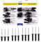 Mardatt 80 Pcs Flange Aluminum Blind Rivet Assortment Set, Black Large Head Tri-Fold Exploding Aluminum Pop Rivets for Sheet Metal, Automotive and Furniture -3/16 x (9/16, 3/4, 13/16, 1)