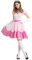 thematys Costume de princesse de héros d'enfance (robe + couronne + gants) - Costume de princesse pour femme - Parfait pour le carnaval et le cosplay (XL, 170-175 cm), Rose, X-Large, 170-175cm