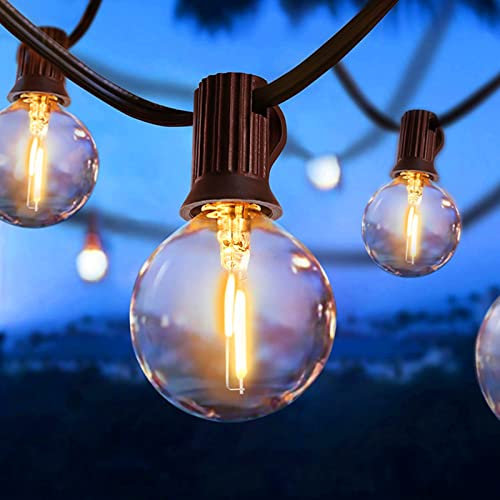 ROVLAK LED Lichterkette Außen Innen G40 Glühbirnen Lichterkette Aussen 7M 16+2 Globe LED Birnen IP44 Wasserdicht Warmweiß Outdoor Lichterkette Garten Deko für Party, Balkon, Terrasse, Hof, Café