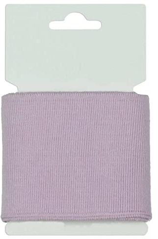 Cuff Bündchen Öko-Tex 135x7cm Strickbündchen Baumwolle in 50 Farben erhältlich, Farbe:045 - flieder