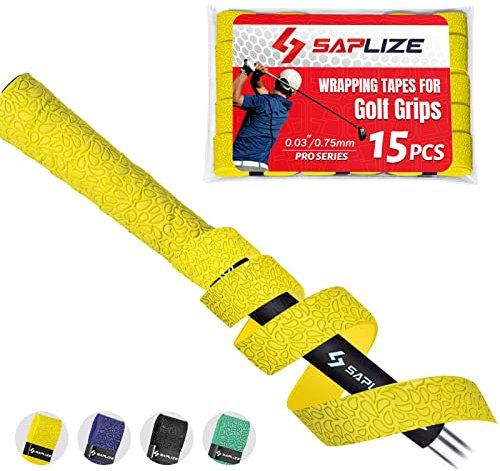SAPLIZE Golf Grip DIY Wrapping Tapes, 15 Stück Tacky PU Overgrip Tapes, Neue Regripping Solution for Golf Club Grips