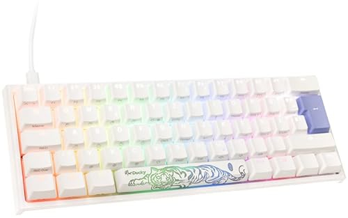 Ducky One 2 Pro Mini White Edition Gaming Tastatur, RGB LED - Kailh Red