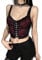 DINGJIUYAN Plus Size Gothic Tops - Black Alt Tank & Crop Tops for Women UK