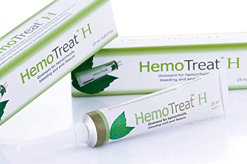 HemoTreat H Haemorrhoid Treatment Cream - Tube with Internal Applicator - Ointment for Internal and External Haemorrhoids 25 ml
