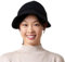 Sonnenhut Damen Sonnen Schirm Mütze - Kopfbedeckung Sommer Käppi mit Zopf Loch Beanie Visor Kappe Winter Cap Schwarz