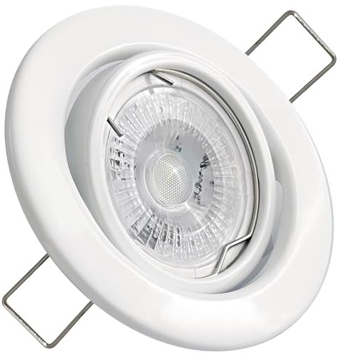 Rolux LED Einbaustrahler IP20 Alina 12V COB 5W Weiß 5 Stück Einbauleuchte 3000K Warmweiß Deckenspot