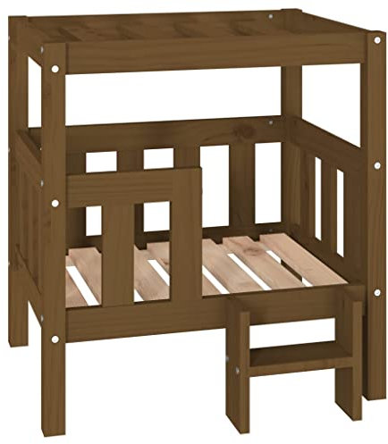 vidaXL Hundebett Honigbraun 65,5x50,5x70cm Massivholz Kiefer Hund Schlafplatz