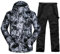 HOTIAN Herren Ski Jacke und Hosen Set Herren Schneeanzug Winter Winter Warme Schnee Skifahren Sätze Wasserdicht Winddicht Snowboard Set Black+black XL