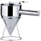Dispensador de panqueques Embudo de pistón de acero inoxidable Embudo de bolas de pulpo Dispensador de masa con mango de rejilla Embudo de pistón de acero inoxidable Embudo de confitería para