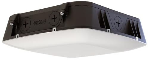 Lithonia Lighting 10 Square Canopy LED Outdoor Ceiling Light, Dark Bronze