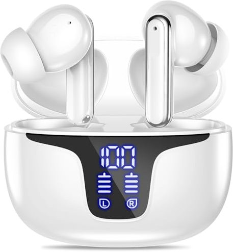 Xawy Ear Buds Wireless Earbuds, 60Hrs Playtime Bluetooth Earphones, Bluetooth Headphones 5.3, In Ear with 4 ENC Call Noise Cancelling Mics,Deep Bass Wireless Earphones, Mini Earbuds IPX7 Waterproof